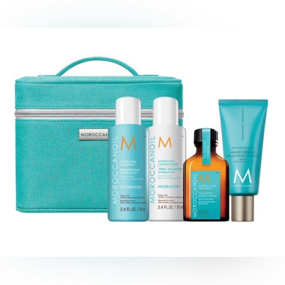 Moroccanoil Hydration Travel Set w/ Bag | Shampoo Conditioner & Treatment - Picture 2 of 4